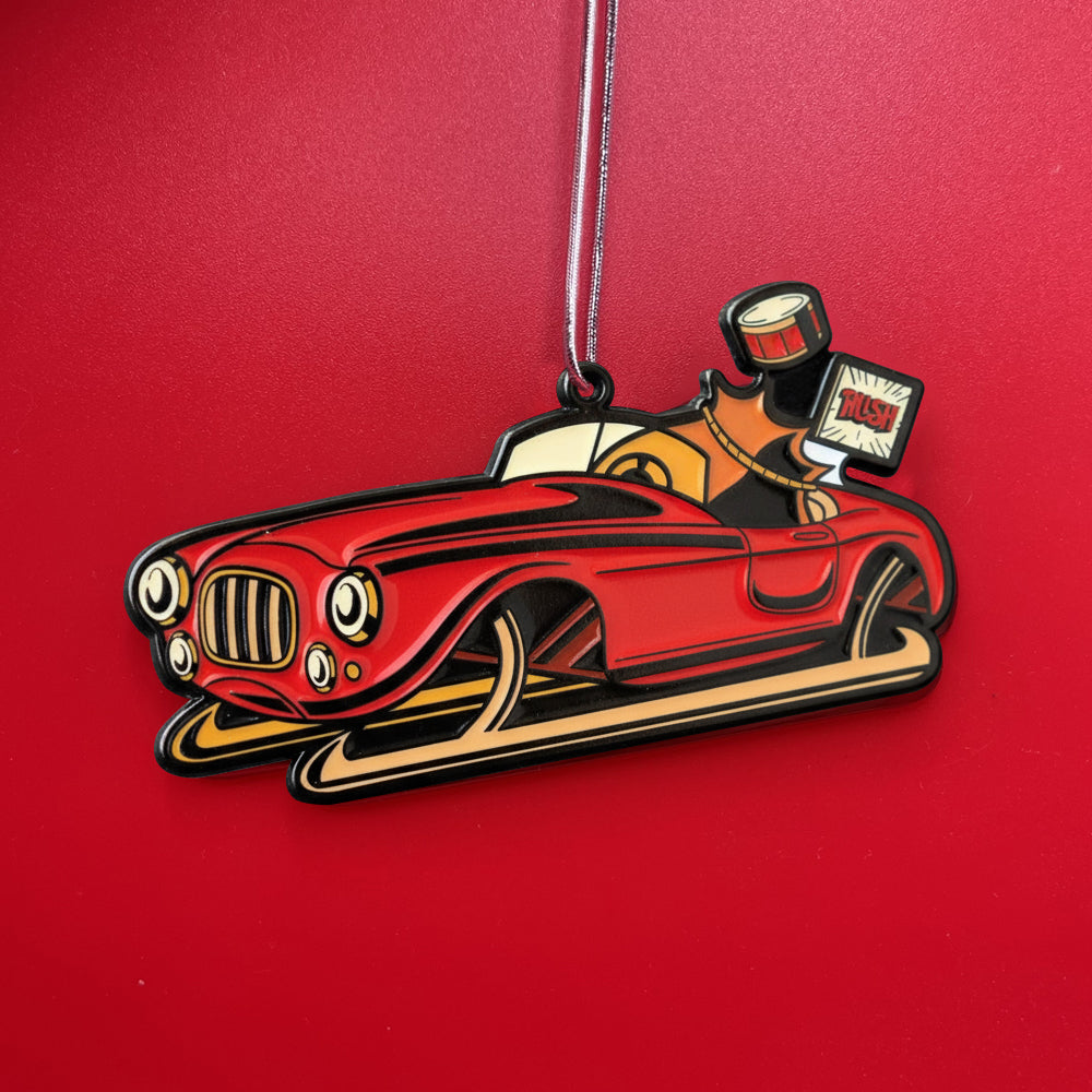 Rush Enamel Xmas Ornament - Red Barchetta (Limited Edition)