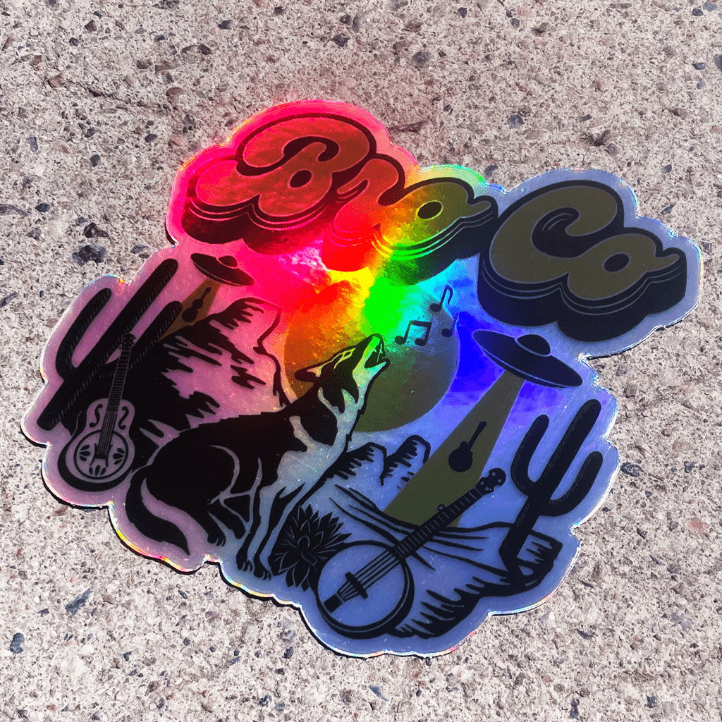 Coyote Holographic Sticker