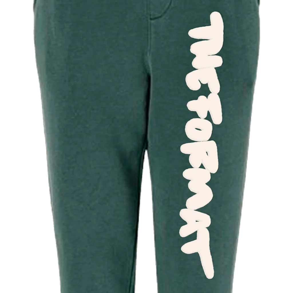 "The Format" Puff Ink Alpine Green Sweatpants