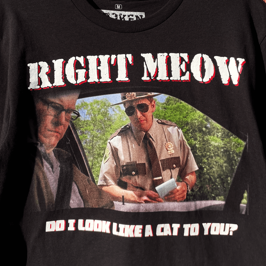 Right Meow Black T-Shirt