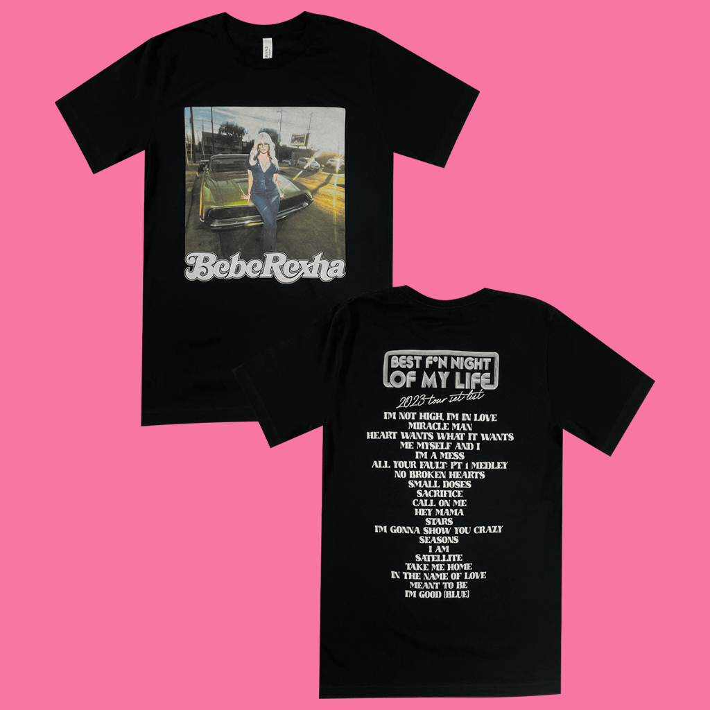 Bebe Set List Black T-Shirt