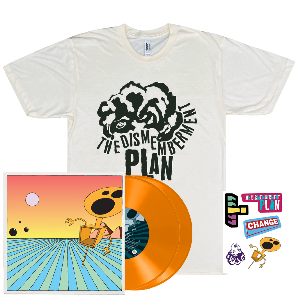 Emergency & I Vinyl + Becky Natural T-Shirt + Die Cut Sticker Sheet