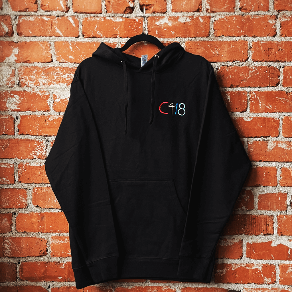C418 Logo Black Hoodie