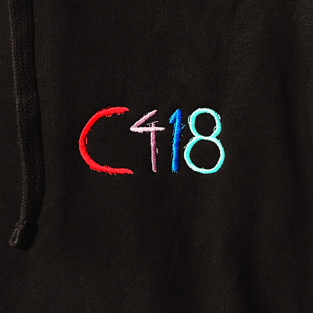 C418 Logo Black Hoodie