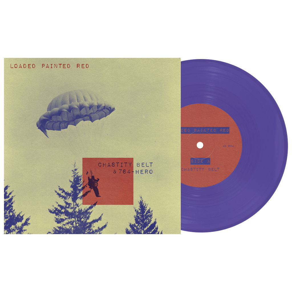 Chastity Belt & 764 Hero - Loaded Painted Red - 7" Purple Vinyl