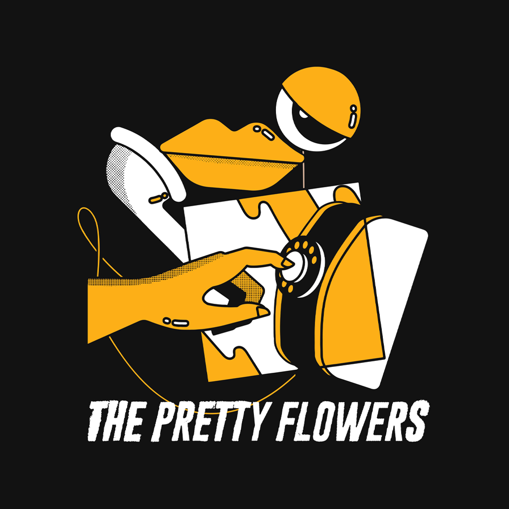 The Pretty Flowers - A Company Sleeve Deconstructed - Black T-Shirt