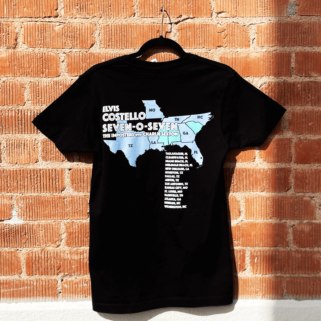 707 Map Black T-Shirt