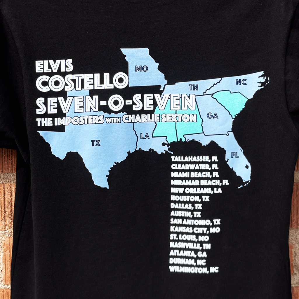 707 Map Black T-Shirt