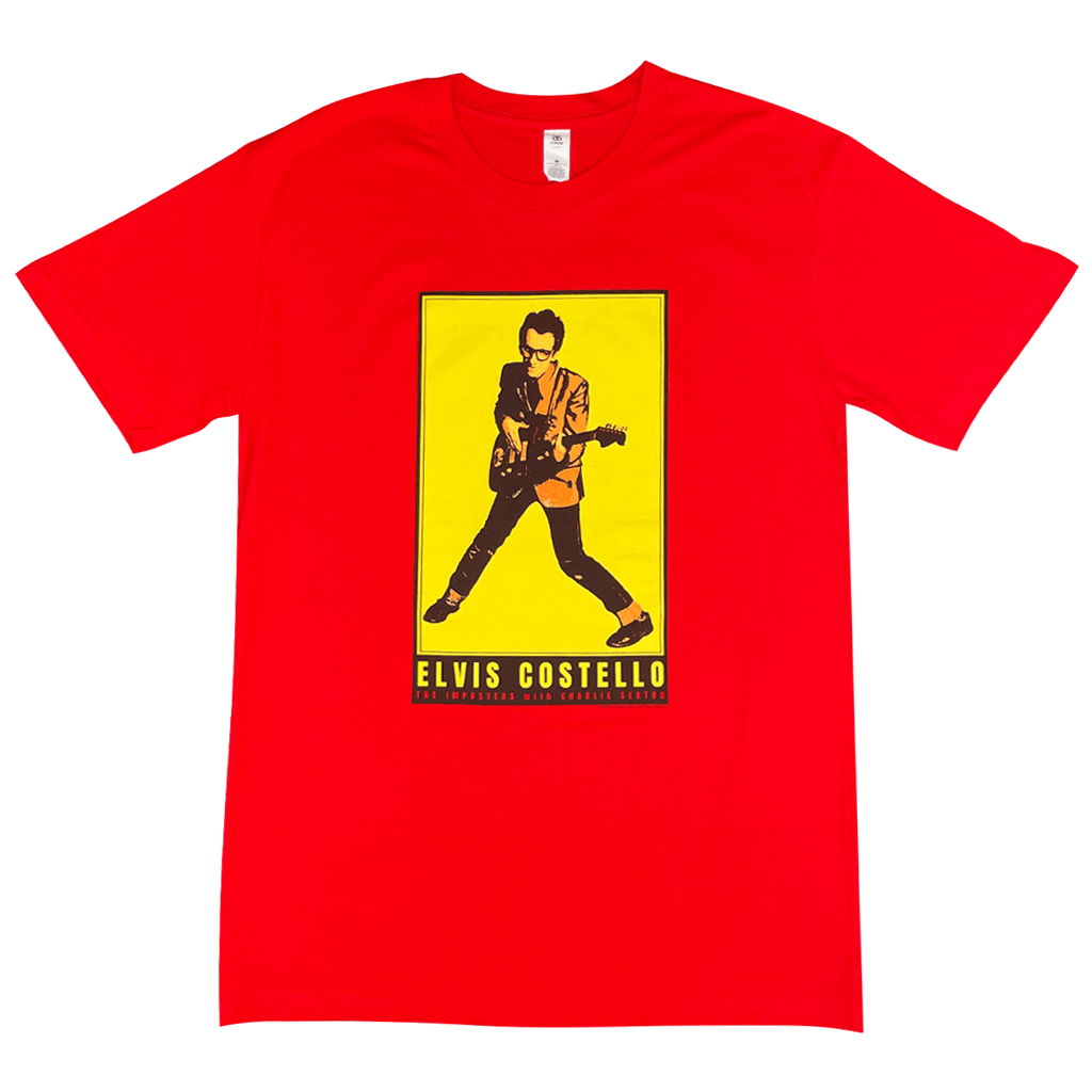Elvis Costello - Retro Red T-Shirt