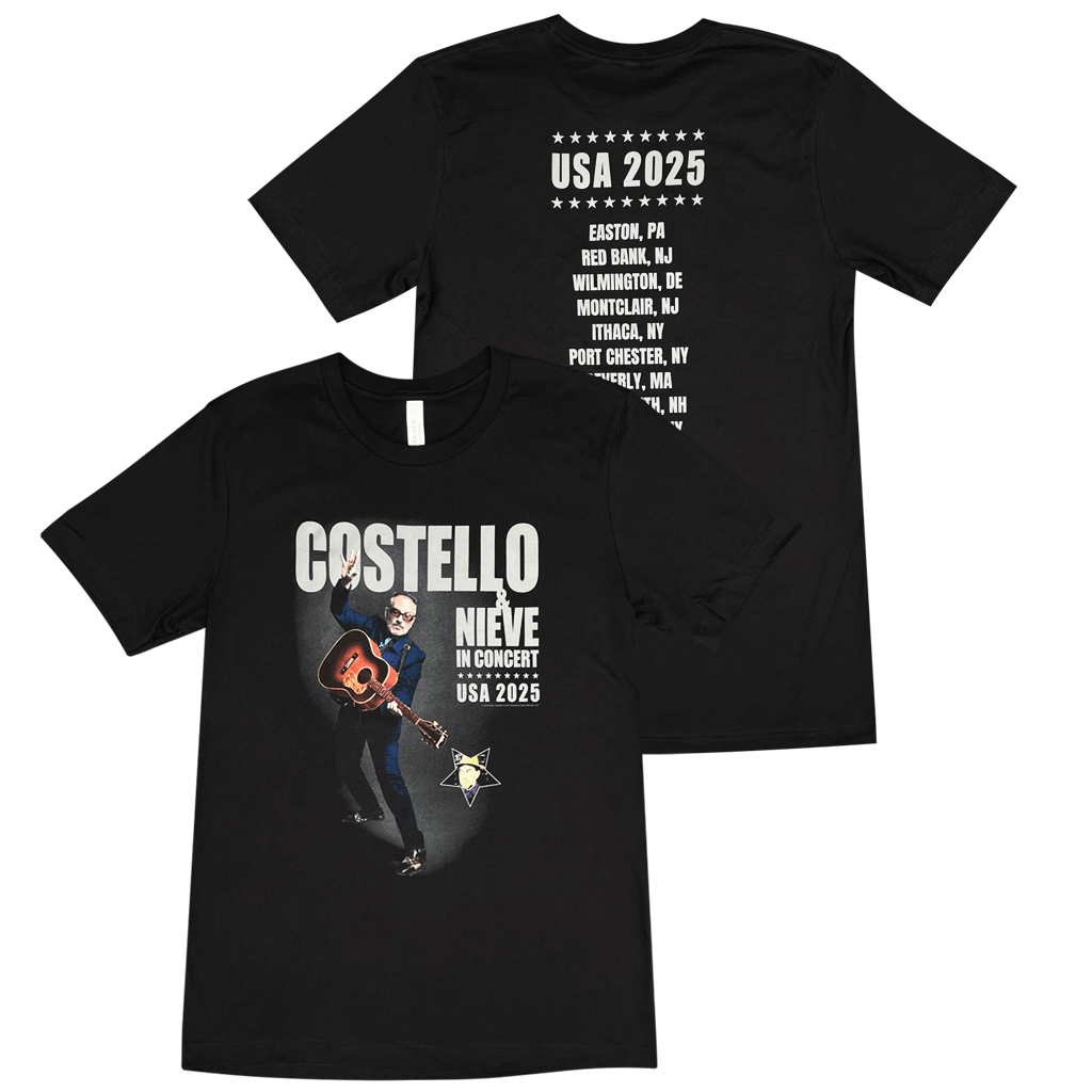 Elvis Costello - EC & Nieve 2025 Black Shirt