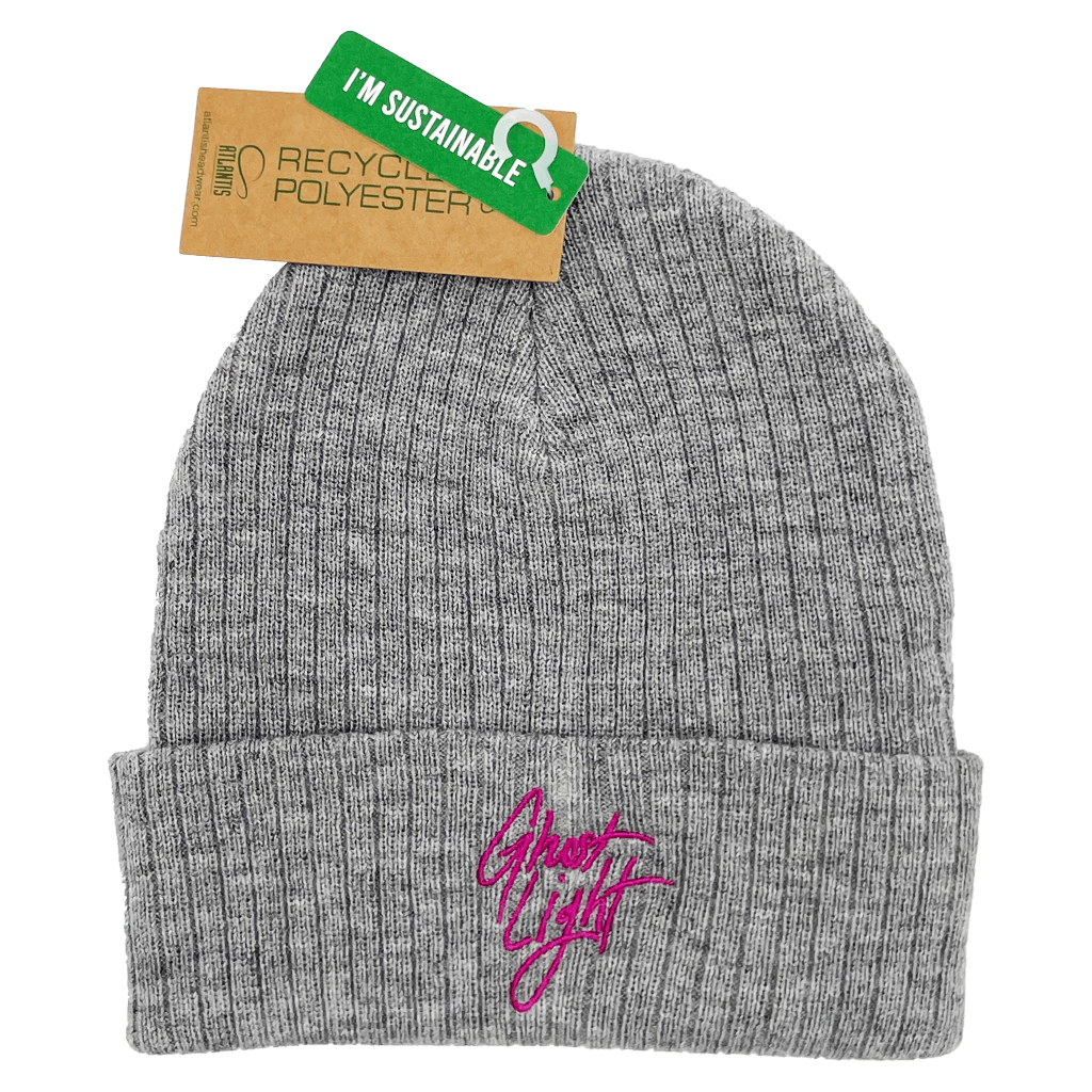 Embroidered Grey Beanie