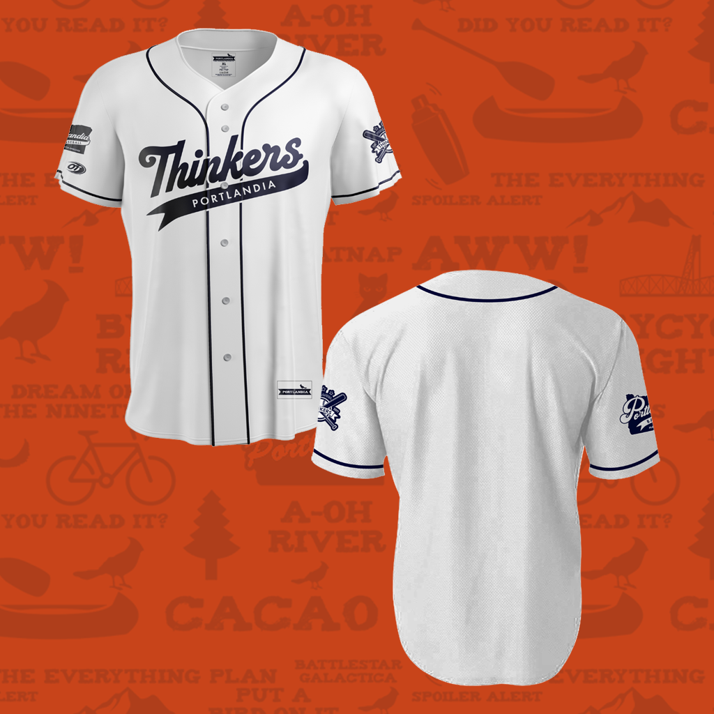 Portlandia Thinkers Baseball Jersey