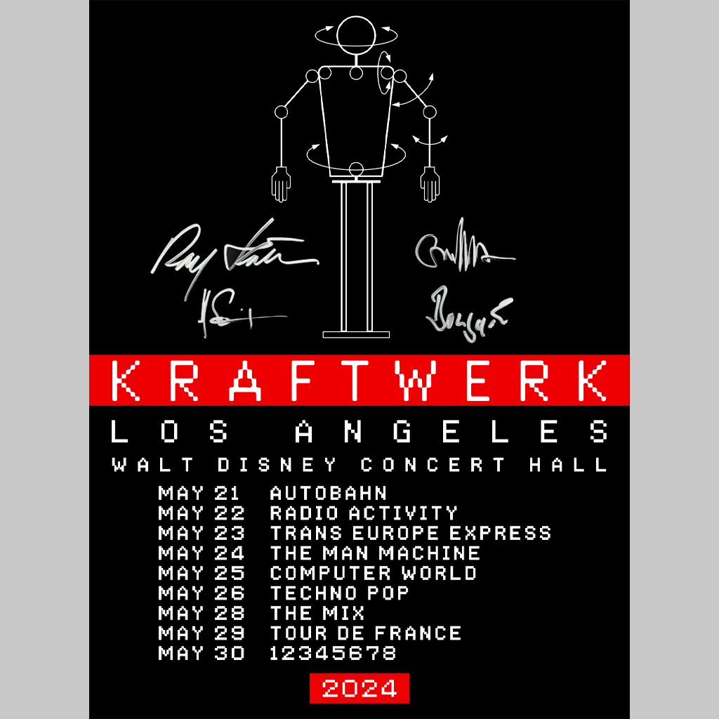 Kraftwerk - Signed Los Angeles Black Poster Kraftwerk - Signed Los Angeles Black Poster