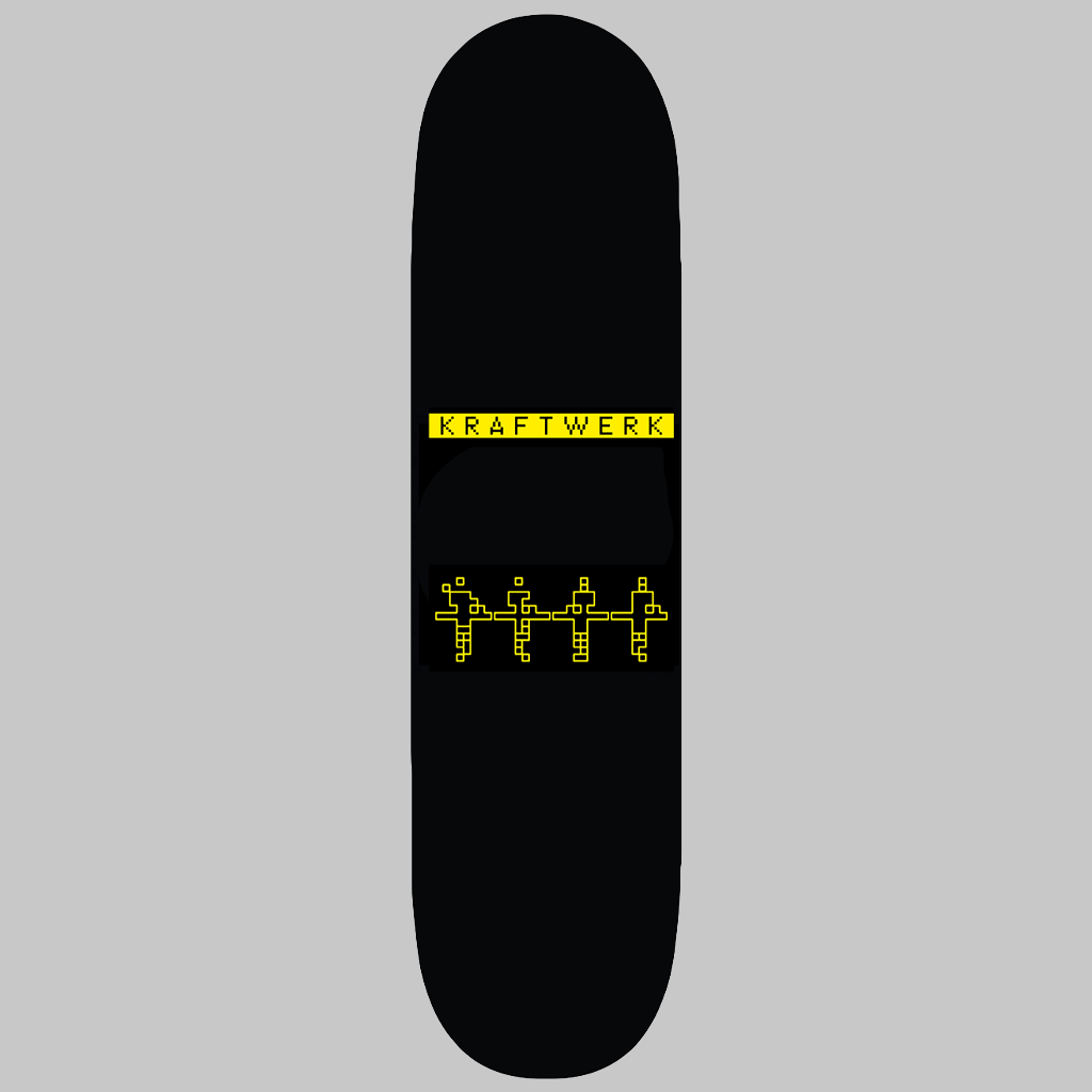Multimedia Black Skate Deck