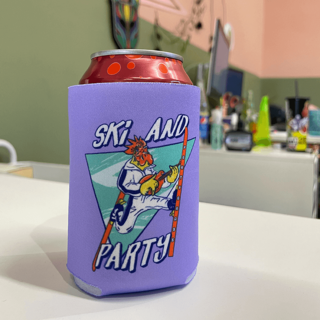 Ski & Party Lavender Koozie