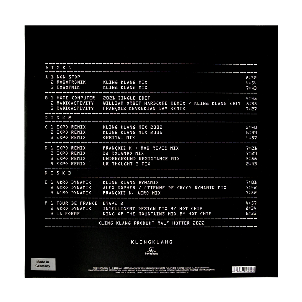 Kraftwerk: Remixes - 3xLP Black Vinyl