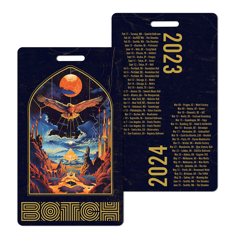 World Tour Laminate w/Lanyard + Signed 11x17 Show Poster Bundle