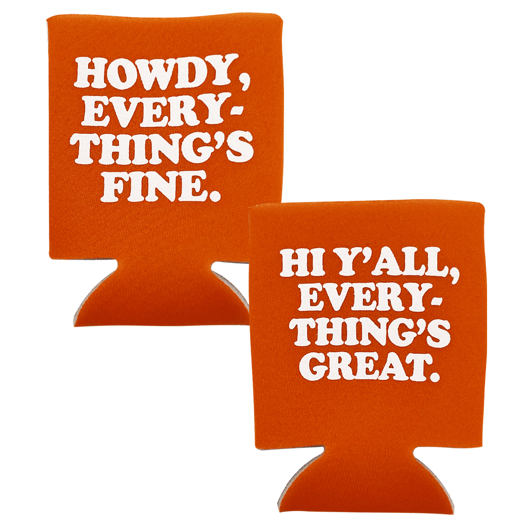 Howdy Orange Koozie