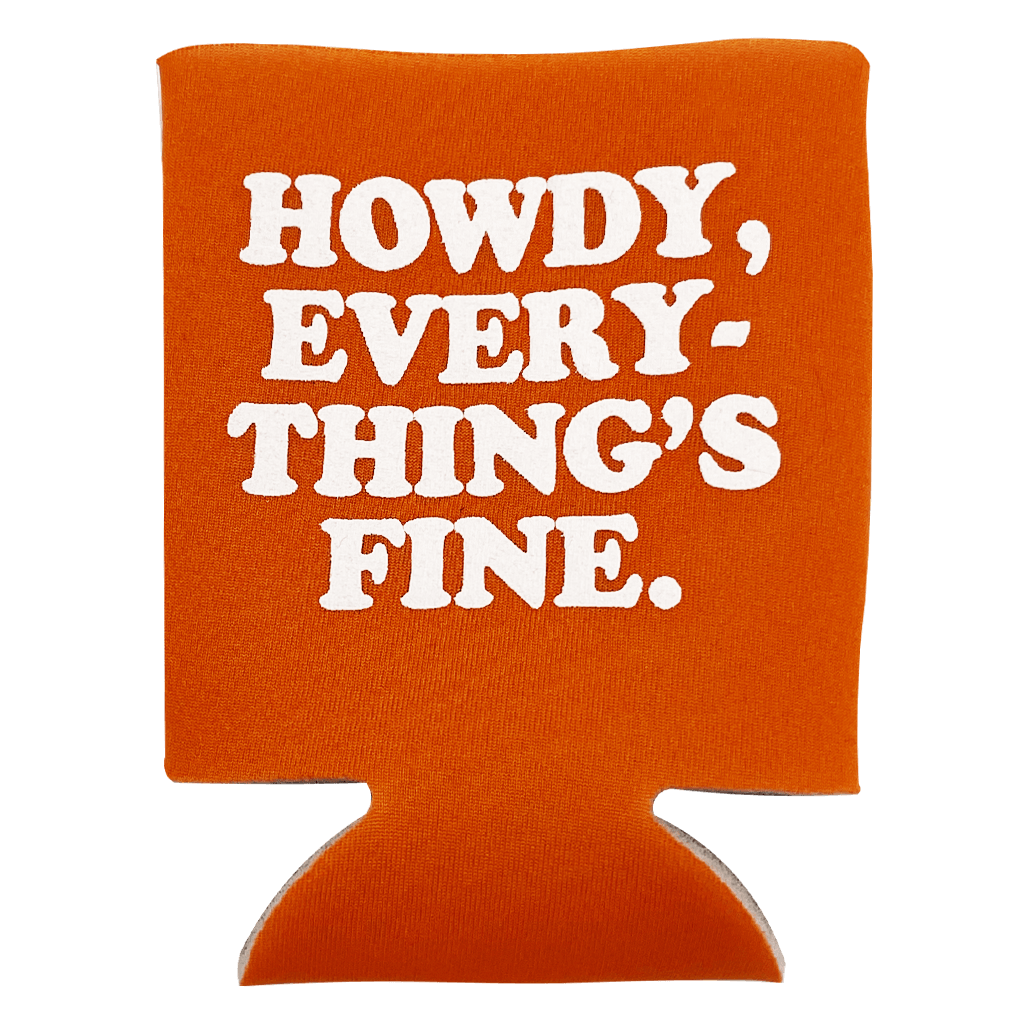 Howdy Orange Koozie