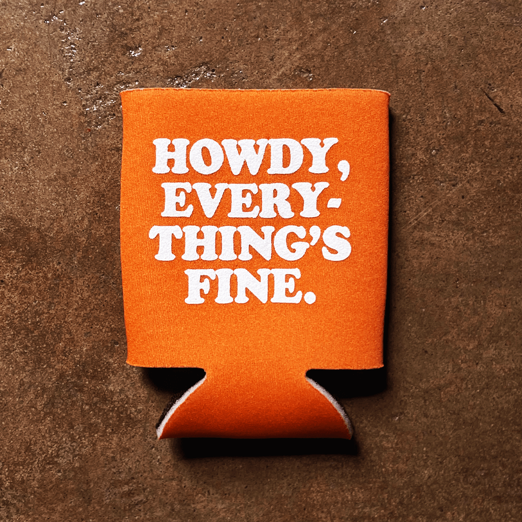 Howdy Orange Koozie