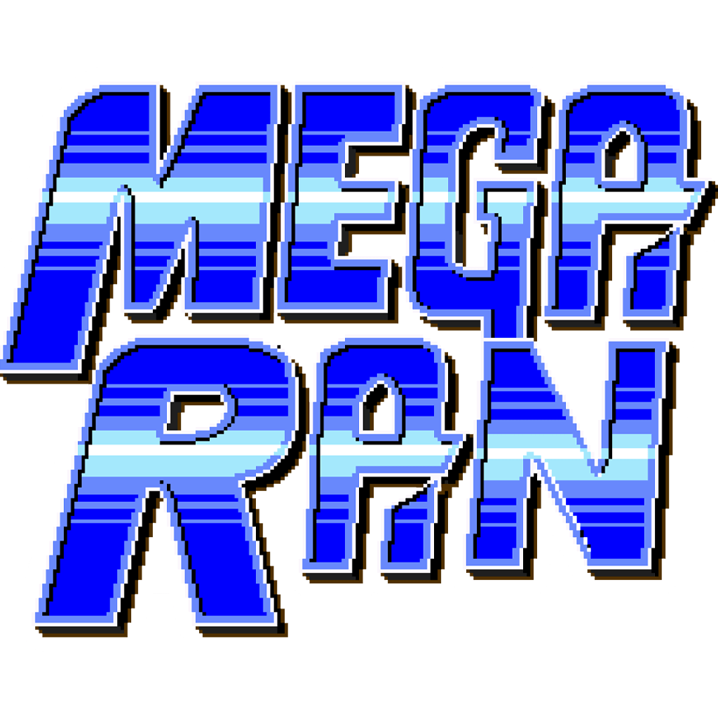 Blue & White 8-Bit Logo Sticker