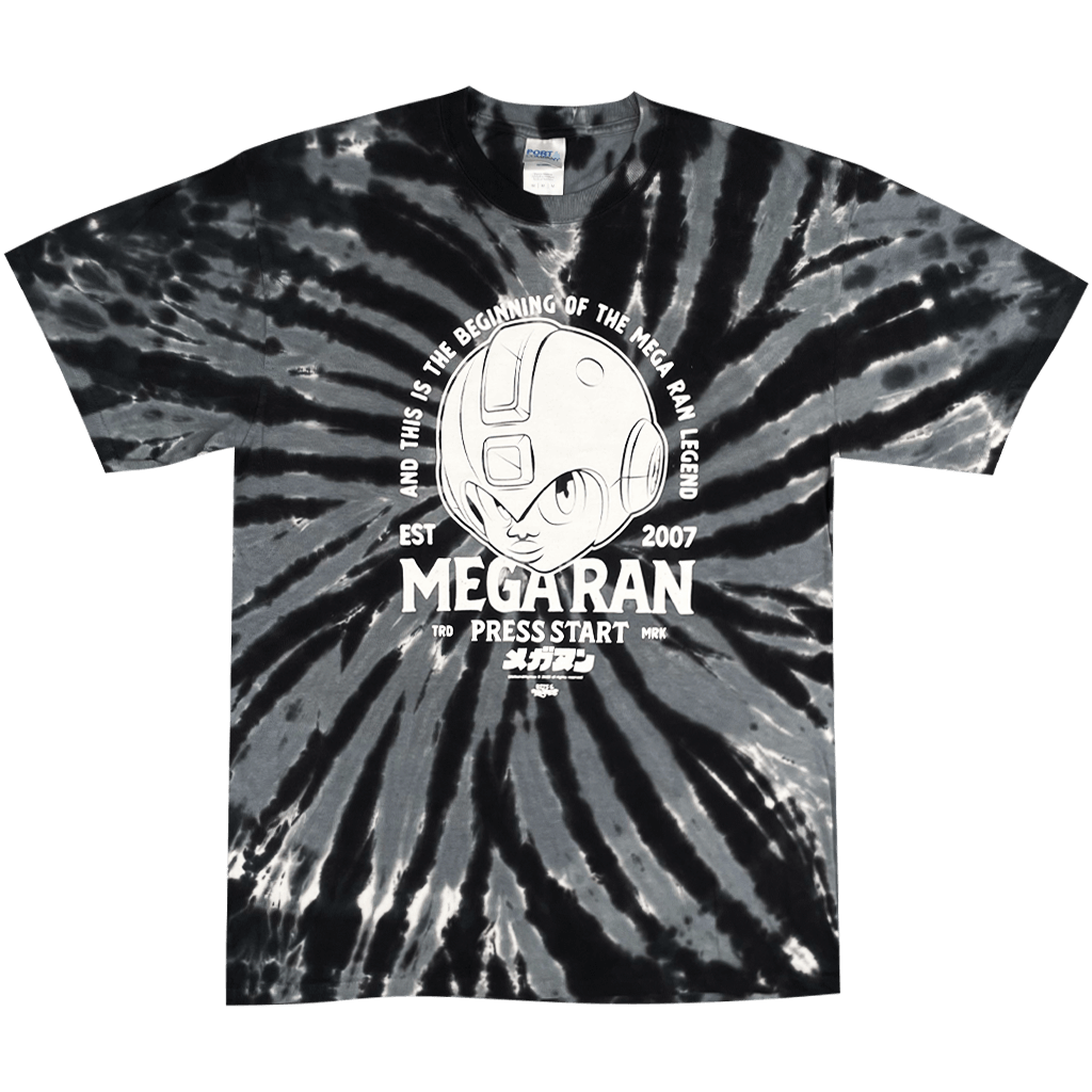 Mega Ran Black & Grey Tie-Dye Shirt