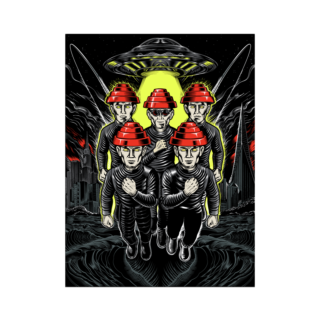 Devo Mutate, Don't Stagnate Rainbow Foil Poster