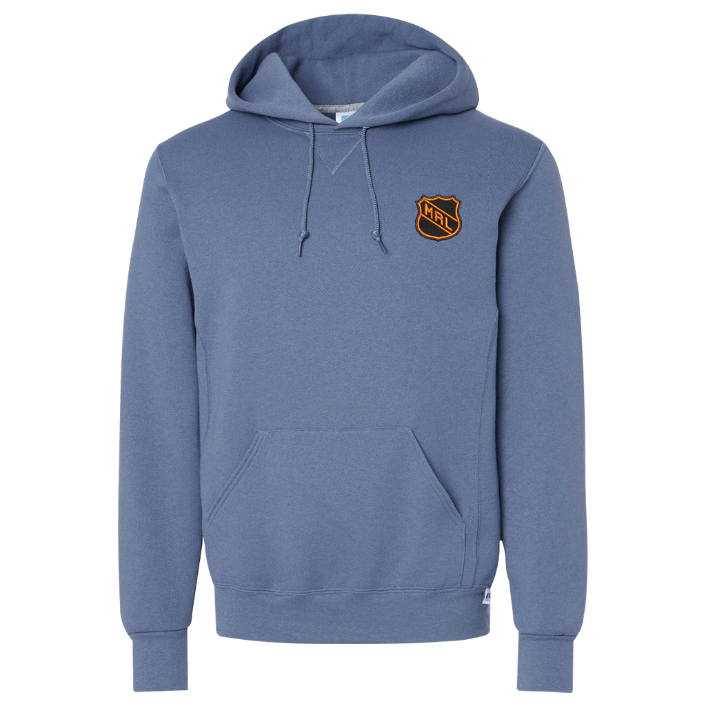 MRL Hockey Embroidered Vintage Blue Hoodie
