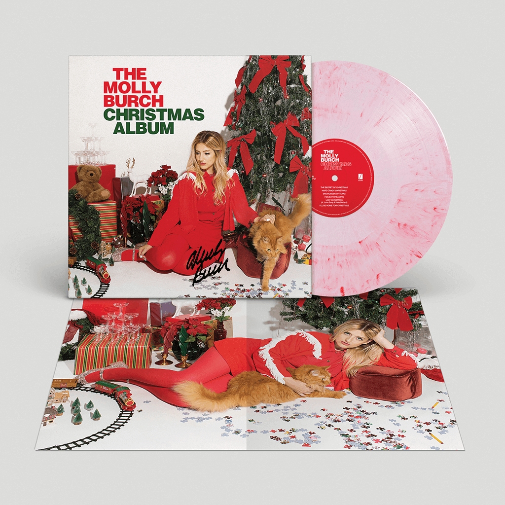 Signed The Molly Burch Christmas Album Candy Cane Vinyl
