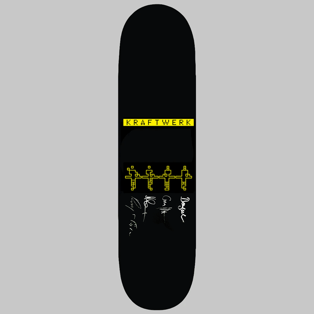 Signed Multimedia Black Skate Deck