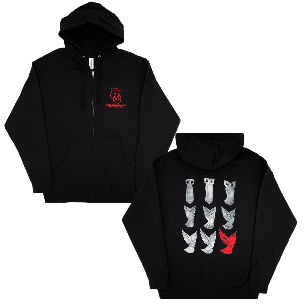 The Resignation – Peace Not Bombs Black Zip Hoodie