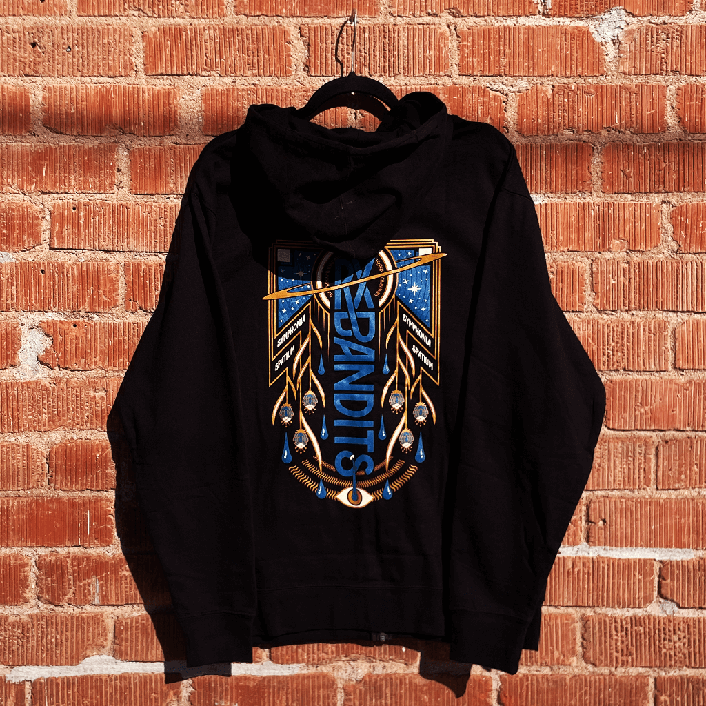 Symphonia Spatium Zip Up Black Hoodie