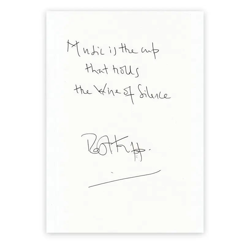 Bespoke Handwritten Aphorisms by Robert Fripp