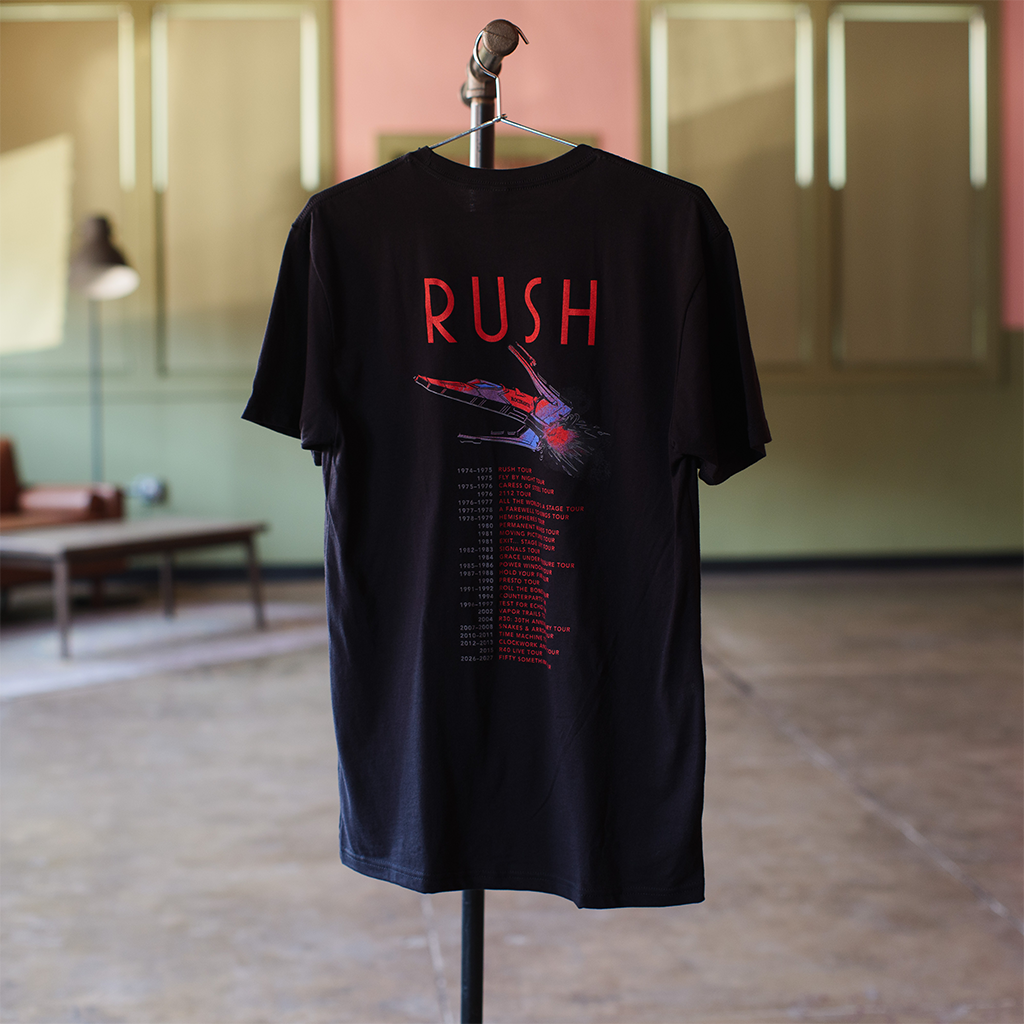 Official 2112-Themed Rush Tour History Tee