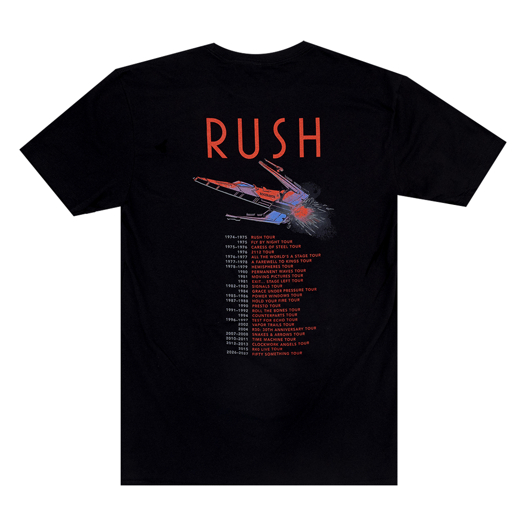 Official 2112-Themed Rush Tour History Tee