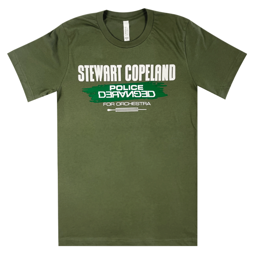 Police Deranged Drummer Green T-Shirt