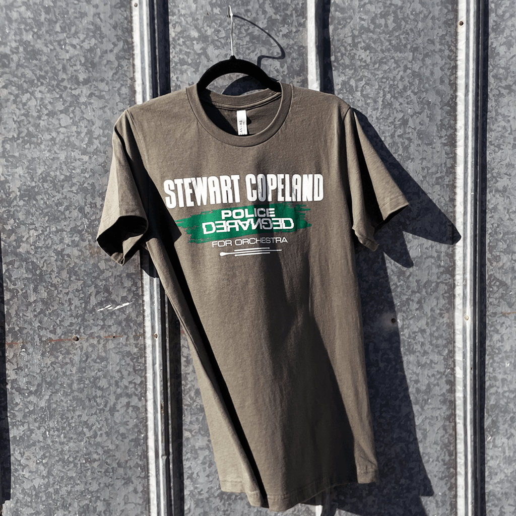 Police Deranged Drummer Green T-Shirt