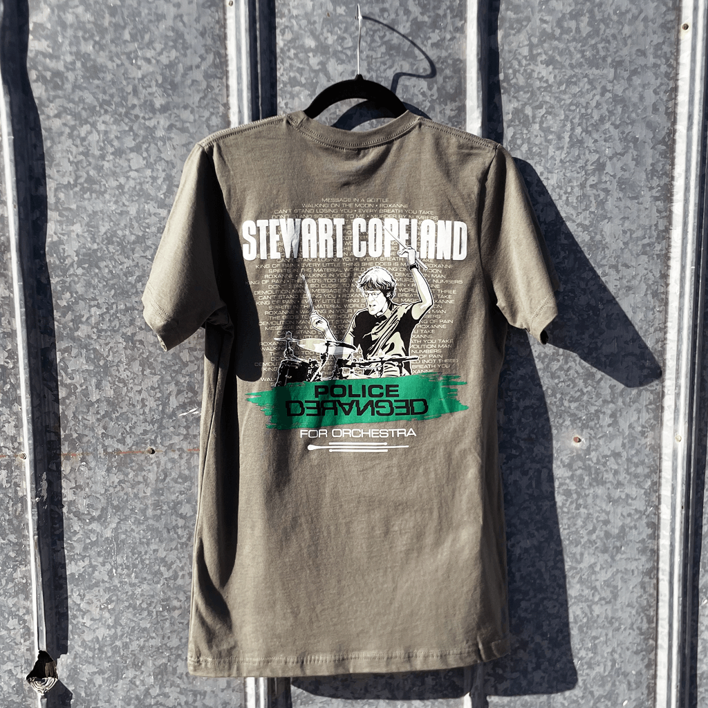 Police Deranged Drummer Green T-Shirt