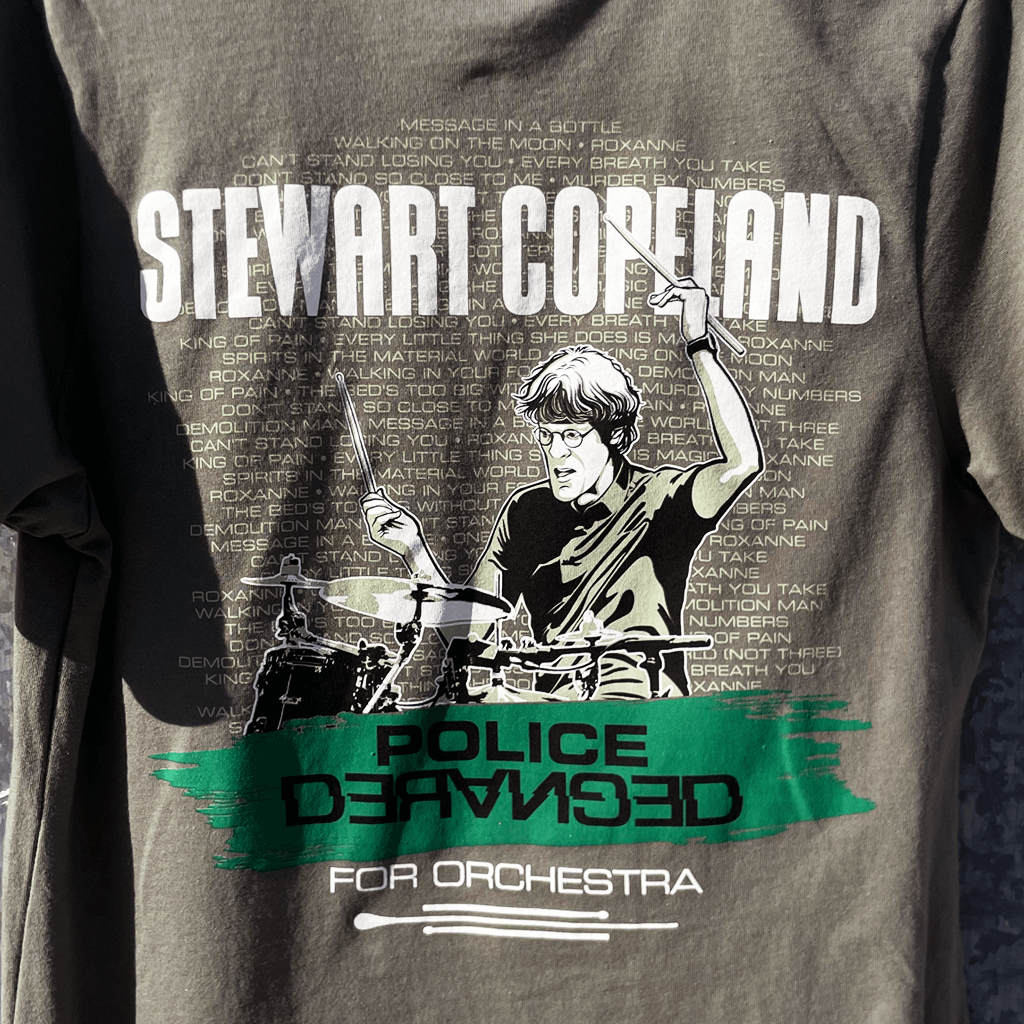 Police Deranged Drummer Green T-Shirt