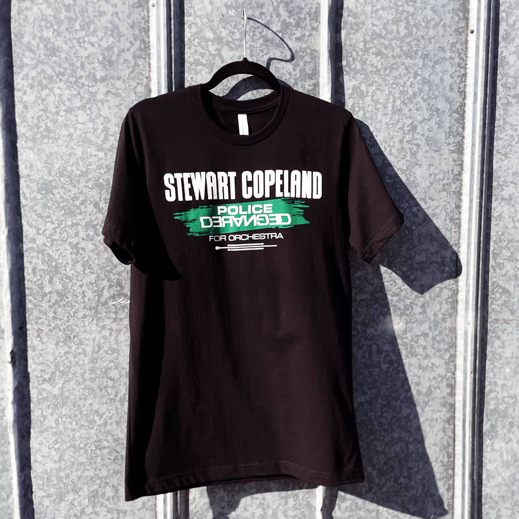 Police Deranged Face Black T-Shirt