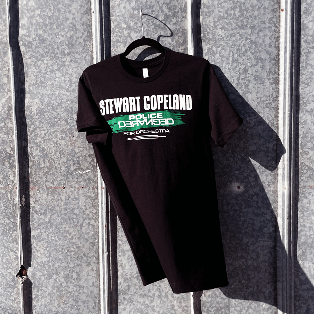 Police Deranged Face Black T-Shirt