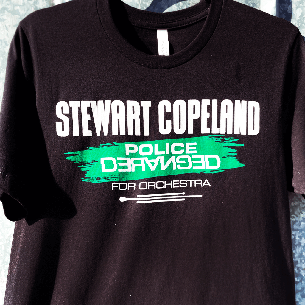 Police Deranged Face Black T-Shirt