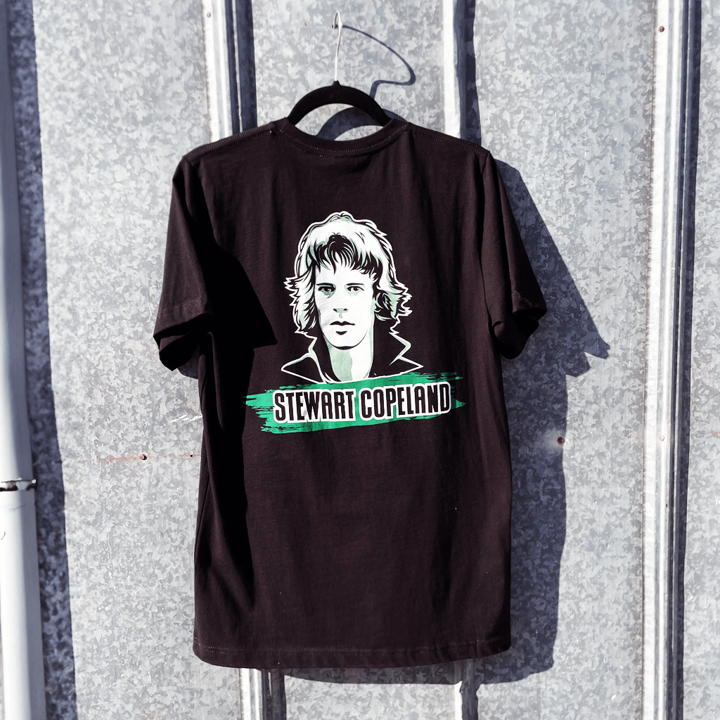 Police Deranged Face Black T-Shirt