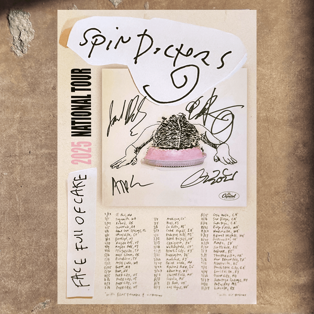 Autographed Face Full of Cake 2025 Tour Poster