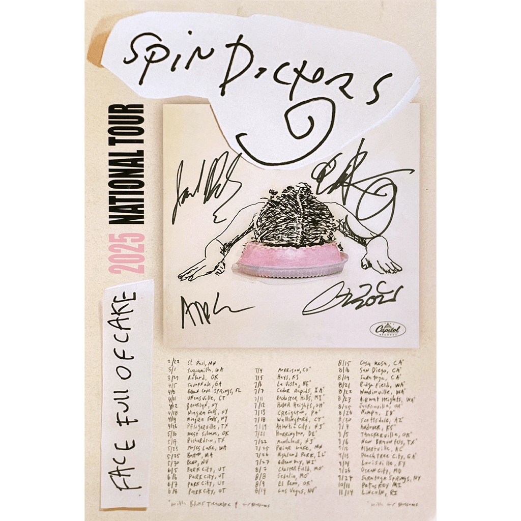Autographed Face Full of Cake 2025 Tour Poster