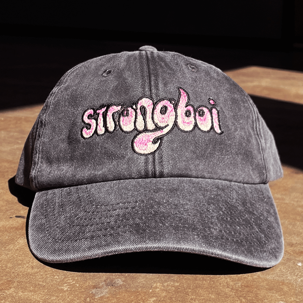 strongboi cap - logo - vintage black