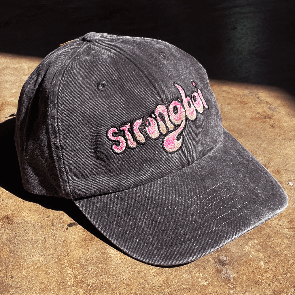 strongboi cap - logo - vintage black