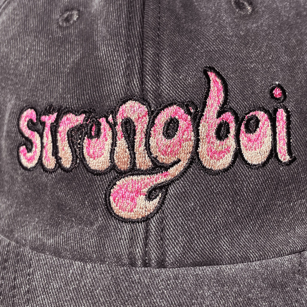 strongboi cap - logo - vintage black