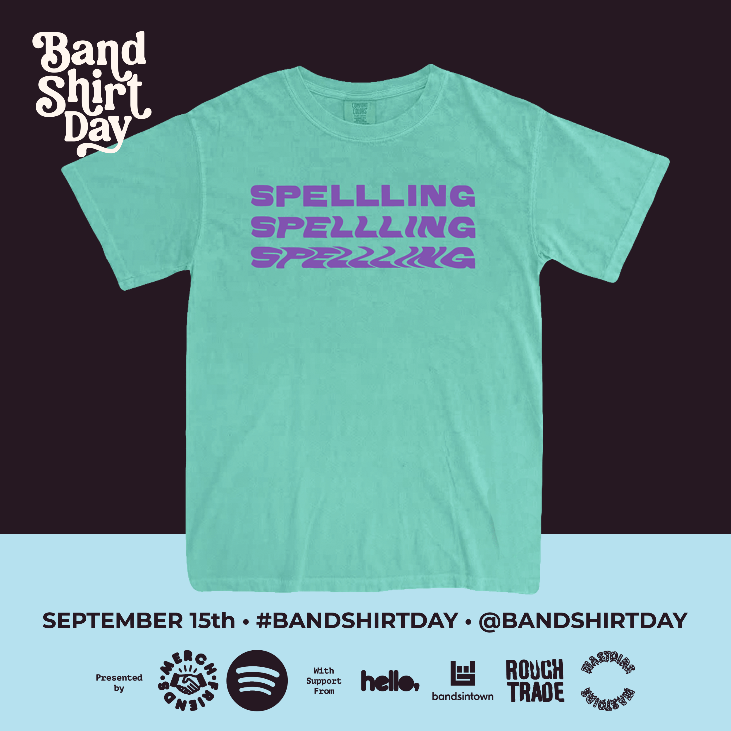 Purple SPELLLING Mint T-Shirt