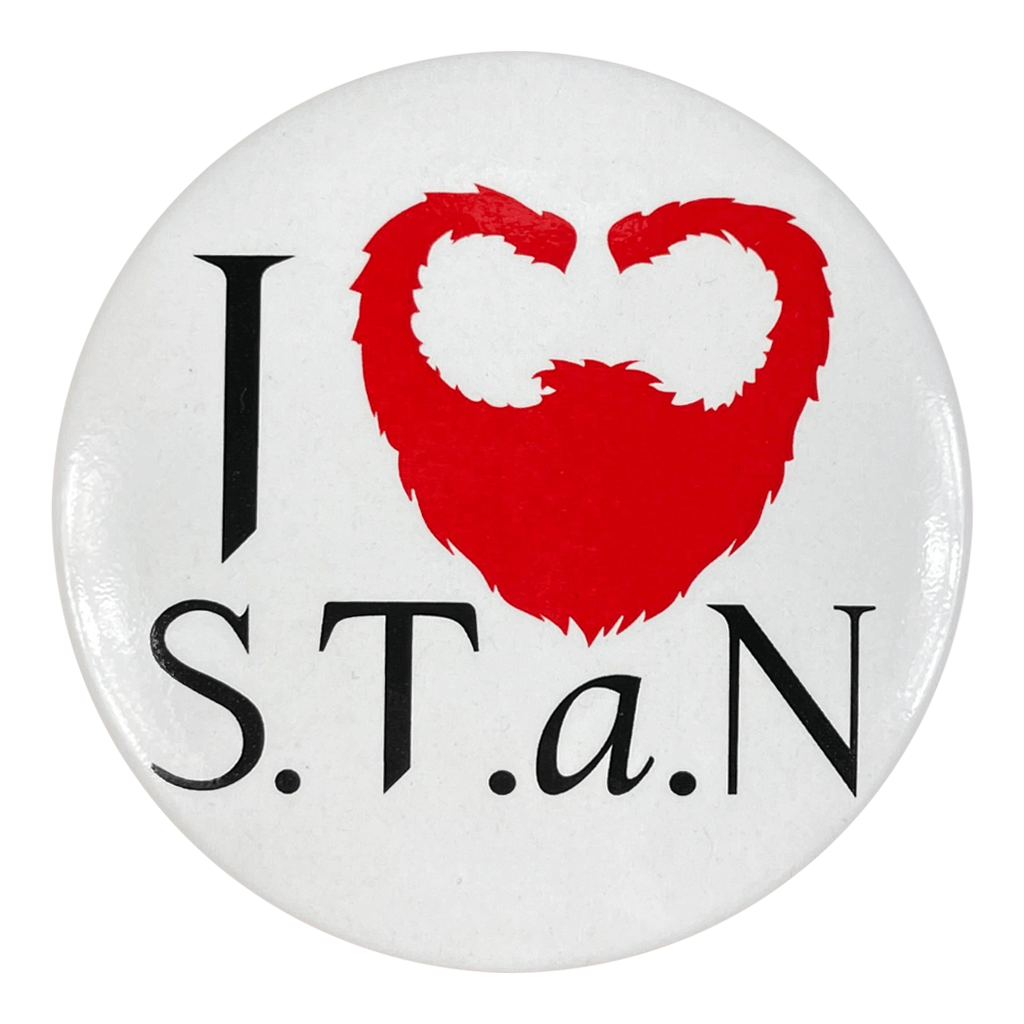 I LOVE S.T.a.N. White Button